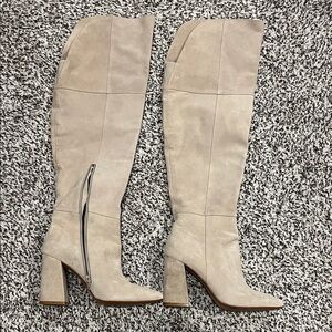 Chinese Laundry by Kristin Cavallari Taupe Over the Knee Boots